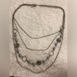 Silver tone necklace